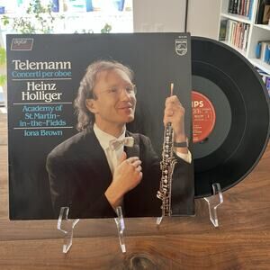 Telemann Concerti Per Oboe Heinz Holliger Vinyl LP 1982 Philips 6514 232